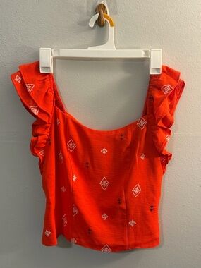 Sofia by sofia vergara Red Printed Ruffle-Cami